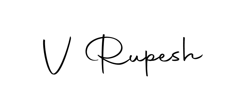 Make a beautiful signature design for name V Rupesh. With this signature (Autography-DOLnW) style, you can create a handwritten signature for free. V Rupesh signature style 10 images and pictures png