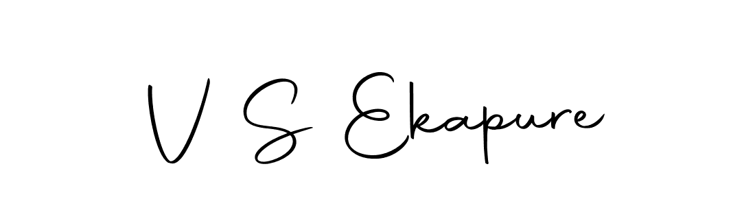 You should practise on your own different ways (Autography-DOLnW) to write your name (V S Ekapure) in signature. don't let someone else do it for you. V S Ekapure signature style 10 images and pictures png