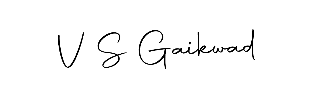 Create a beautiful signature design for name V S Gaikwad. With this signature (Autography-DOLnW) fonts, you can make a handwritten signature for free. V S Gaikwad signature style 10 images and pictures png