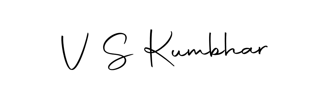 The best way (Autography-DOLnW) to make a short signature is to pick only two or three words in your name. The name V S Kumbhar include a total of six letters. For converting this name. V S Kumbhar signature style 10 images and pictures png