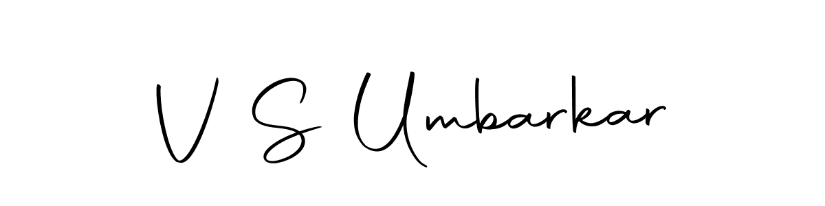 Design your own signature with our free online signature maker. With this signature software, you can create a handwritten (Autography-DOLnW) signature for name V S Umbarkar. V S Umbarkar signature style 10 images and pictures png