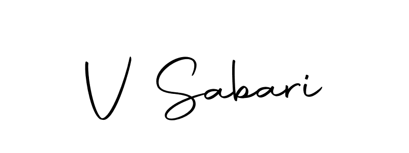 Create a beautiful signature design for name V Sabari. With this signature (Autography-DOLnW) fonts, you can make a handwritten signature for free. V Sabari signature style 10 images and pictures png