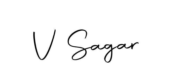 Create a beautiful signature design for name V Sagar. With this signature (Autography-DOLnW) fonts, you can make a handwritten signature for free. V Sagar signature style 10 images and pictures png