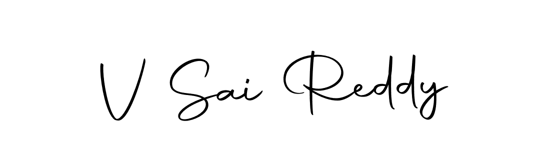 How to make V Sai Reddy name signature. Use Autography-DOLnW style for creating short signs online. This is the latest handwritten sign. V Sai Reddy signature style 10 images and pictures png