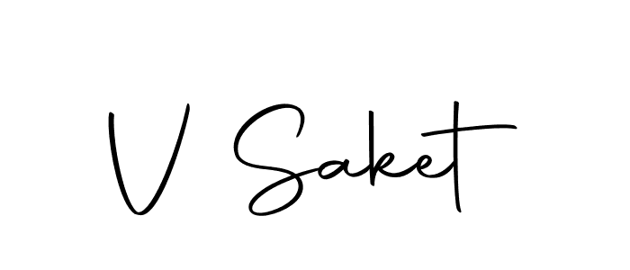 Make a beautiful signature design for name V Saket. With this signature (Autography-DOLnW) style, you can create a handwritten signature for free. V Saket signature style 10 images and pictures png