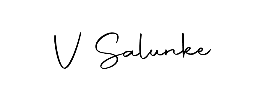 if you are searching for the best signature style for your name V Salunke. so please give up your signature search. here we have designed multiple signature styles  using Autography-DOLnW. V Salunke signature style 10 images and pictures png