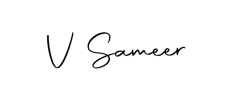 Create a beautiful signature design for name V Sameer. With this signature (Autography-DOLnW) fonts, you can make a handwritten signature for free. V Sameer signature style 10 images and pictures png