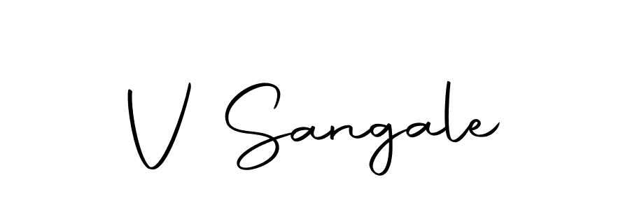 The best way (Autography-DOLnW) to make a short signature is to pick only two or three words in your name. The name V Sangale include a total of six letters. For converting this name. V Sangale signature style 10 images and pictures png