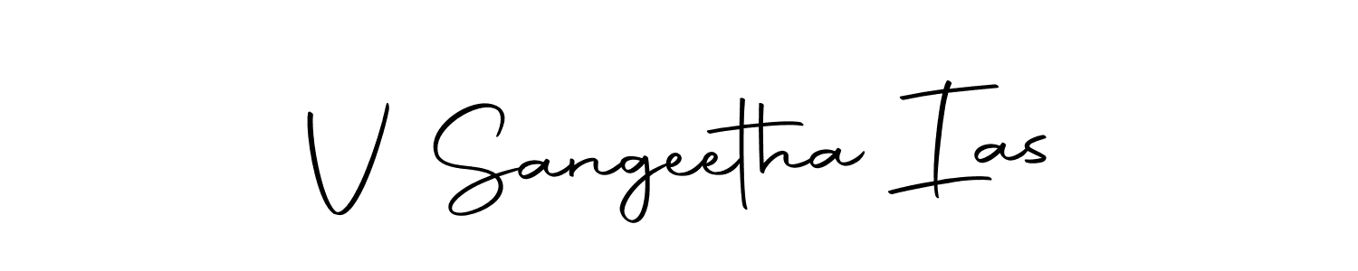 How to make V Sangeetha Ias signature? Autography-DOLnW is a professional autograph style. Create handwritten signature for V Sangeetha Ias name. V Sangeetha Ias signature style 10 images and pictures png