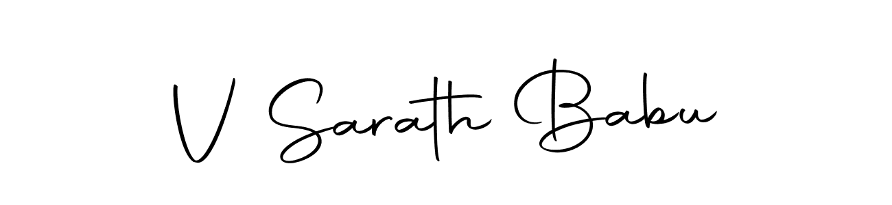 Use a signature maker to create a handwritten signature online. With this signature software, you can design (Autography-DOLnW) your own signature for name V Sarath Babu. V Sarath Babu signature style 10 images and pictures png