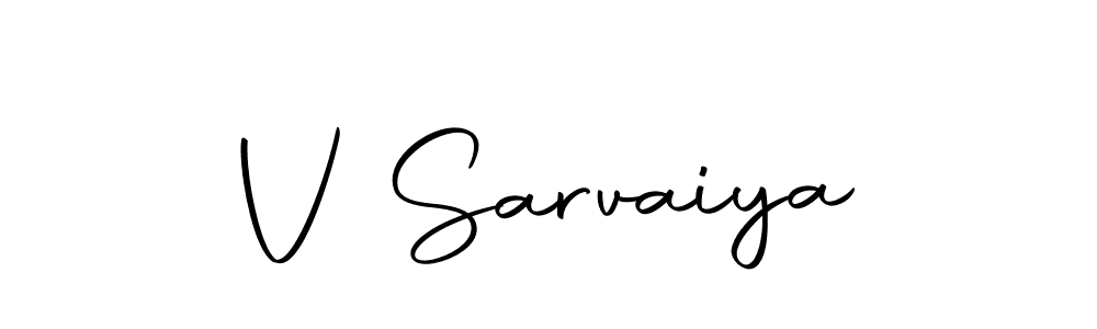 Make a beautiful signature design for name V Sarvaiya. With this signature (Autography-DOLnW) style, you can create a handwritten signature for free. V Sarvaiya signature style 10 images and pictures png