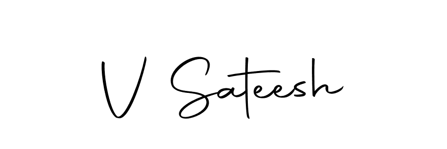 if you are searching for the best signature style for your name V Sateesh. so please give up your signature search. here we have designed multiple signature styles  using Autography-DOLnW. V Sateesh signature style 10 images and pictures png