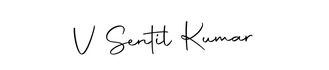 Create a beautiful signature design for name V Sentil Kumar. With this signature (Autography-DOLnW) fonts, you can make a handwritten signature for free. V Sentil Kumar signature style 10 images and pictures png