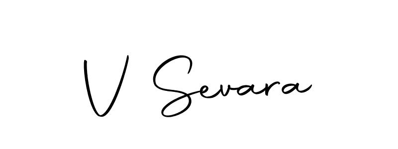 Create a beautiful signature design for name V Sevara. With this signature (Autography-DOLnW) fonts, you can make a handwritten signature for free. V Sevara signature style 10 images and pictures png