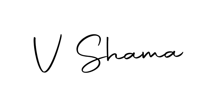 Use a signature maker to create a handwritten signature online. With this signature software, you can design (Autography-DOLnW) your own signature for name V Shama. V Shama signature style 10 images and pictures png