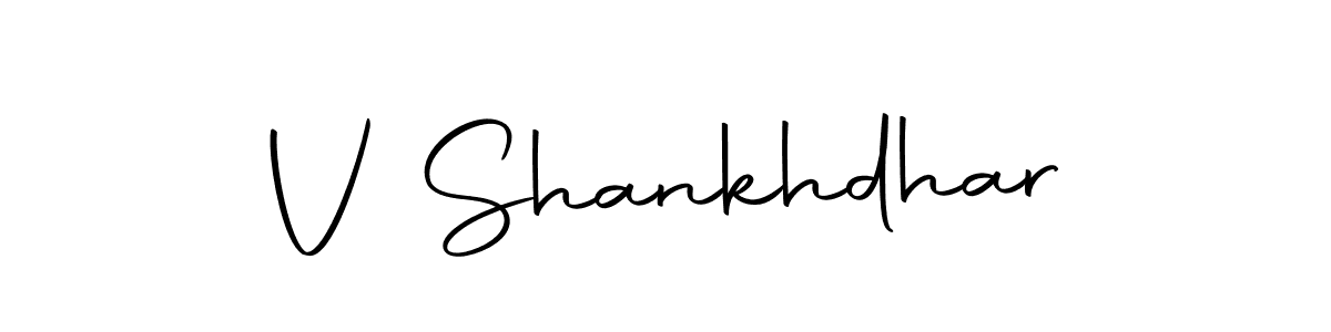 Create a beautiful signature design for name V Shankhdhar. With this signature (Autography-DOLnW) fonts, you can make a handwritten signature for free. V Shankhdhar signature style 10 images and pictures png