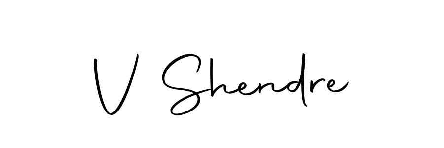 You should practise on your own different ways (Autography-DOLnW) to write your name (V Shendre) in signature. don't let someone else do it for you. V Shendre signature style 10 images and pictures png
