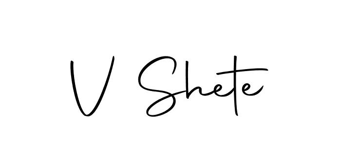 Make a beautiful signature design for name V Shete. Use this online signature maker to create a handwritten signature for free. V Shete signature style 10 images and pictures png