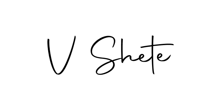 Make a beautiful signature design for name V Shete. Use this online signature maker to create a handwritten signature for free. V Shete signature style 10 images and pictures png