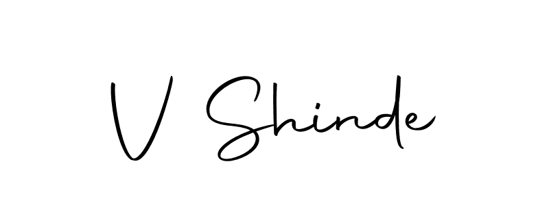 Create a beautiful signature design for name V Shinde. With this signature (Autography-DOLnW) fonts, you can make a handwritten signature for free. V Shinde signature style 10 images and pictures png