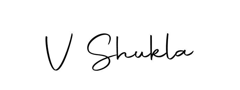 Also we have V Shukla name is the best signature style. Create professional handwritten signature collection using Autography-DOLnW autograph style. V Shukla signature style 10 images and pictures png