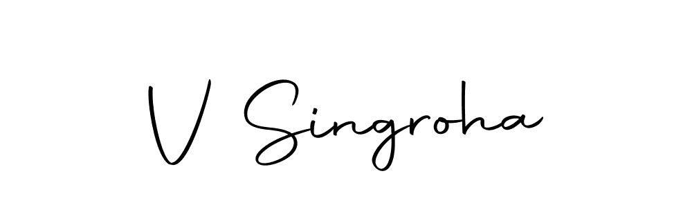 Here are the top 10 professional signature styles for the name V Singroha. These are the best autograph styles you can use for your name. V Singroha signature style 10 images and pictures png
