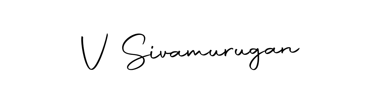 You can use this online signature creator to create a handwritten signature for the name V Sivamurugan. This is the best online autograph maker. V Sivamurugan signature style 10 images and pictures png