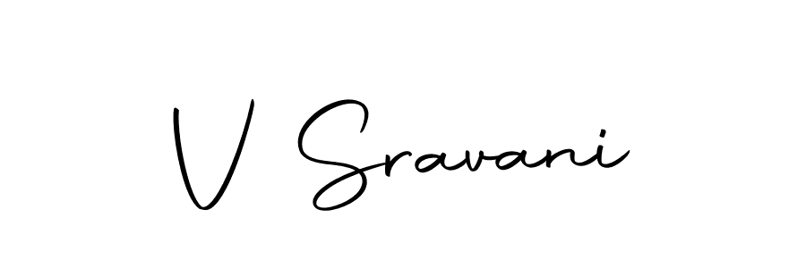 Make a beautiful signature design for name V Sravani. With this signature (Autography-DOLnW) style, you can create a handwritten signature for free. V Sravani signature style 10 images and pictures png