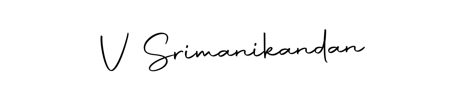 Make a beautiful signature design for name V Srimanikandan. With this signature (Autography-DOLnW) style, you can create a handwritten signature for free. V Srimanikandan signature style 10 images and pictures png
