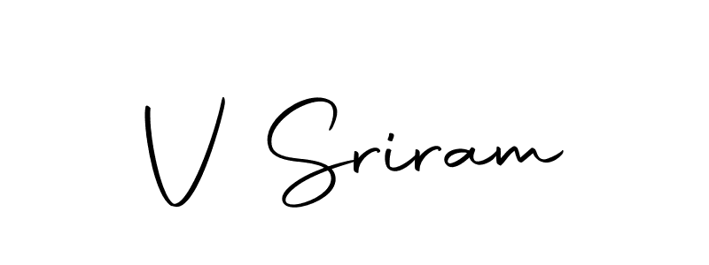 Create a beautiful signature design for name V Sriram. With this signature (Autography-DOLnW) fonts, you can make a handwritten signature for free. V Sriram signature style 10 images and pictures png