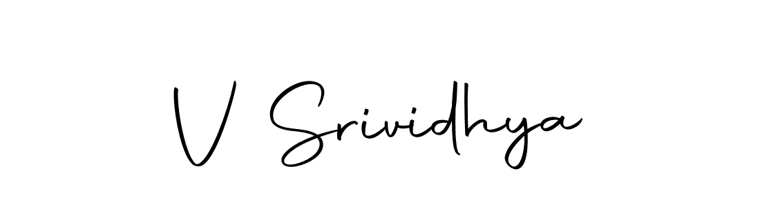 Make a beautiful signature design for name V Srividhya. With this signature (Autography-DOLnW) style, you can create a handwritten signature for free. V Srividhya signature style 10 images and pictures png