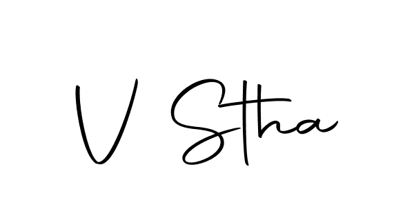 The best way (Autography-DOLnW) to make a short signature is to pick only two or three words in your name. The name V Stha include a total of six letters. For converting this name. V Stha signature style 10 images and pictures png