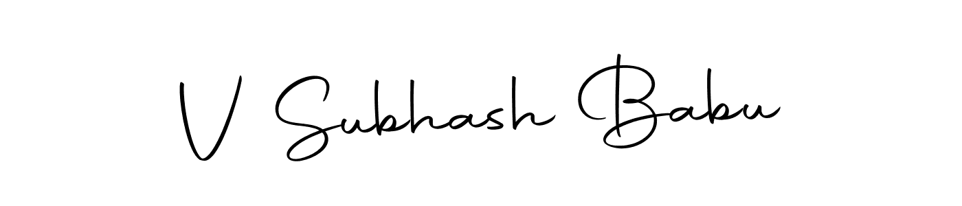 This is the best signature style for the V Subhash Babu name. Also you like these signature font (Autography-DOLnW). Mix name signature. V Subhash Babu signature style 10 images and pictures png