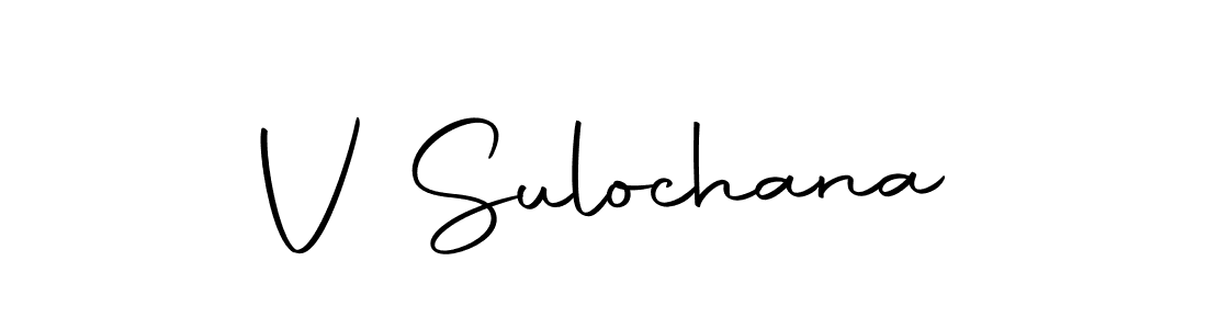 You should practise on your own different ways (Autography-DOLnW) to write your name (V Sulochana) in signature. don't let someone else do it for you. V Sulochana signature style 10 images and pictures png