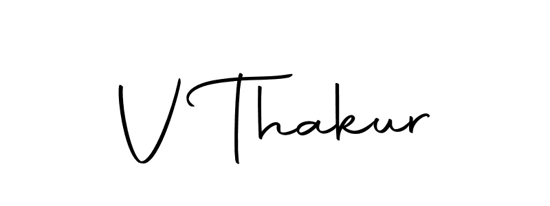 The best way (Autography-DOLnW) to make a short signature is to pick only two or three words in your name. The name V Thakur include a total of six letters. For converting this name. V Thakur signature style 10 images and pictures png