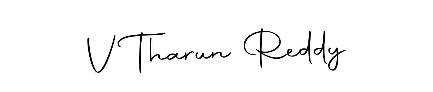 Use a signature maker to create a handwritten signature online. With this signature software, you can design (Autography-DOLnW) your own signature for name V Tharun Reddy. V Tharun Reddy signature style 10 images and pictures png