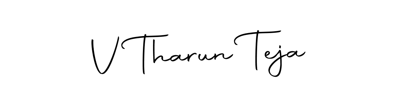 The best way (Autography-DOLnW) to make a short signature is to pick only two or three words in your name. The name V Tharun Teja include a total of six letters. For converting this name. V Tharun Teja signature style 10 images and pictures png