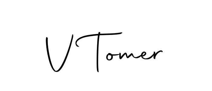 Design your own signature with our free online signature maker. With this signature software, you can create a handwritten (Autography-DOLnW) signature for name V Tomer. V Tomer signature style 10 images and pictures png