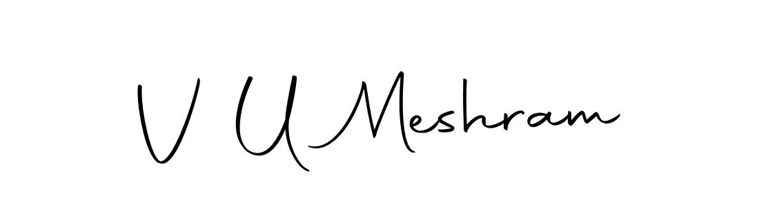 Here are the top 10 professional signature styles for the name V U Meshram. These are the best autograph styles you can use for your name. V U Meshram signature style 10 images and pictures png