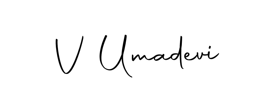 Also we have V Umadevi name is the best signature style. Create professional handwritten signature collection using Autography-DOLnW autograph style. V Umadevi signature style 10 images and pictures png