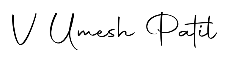 Looking for an artistic signature for V Umesh Patil? The Autography-DOLnW calligraphy style gives a sophisticated flow suitable for business cards and emails. V Umesh Patil signature style 10 images and pictures png