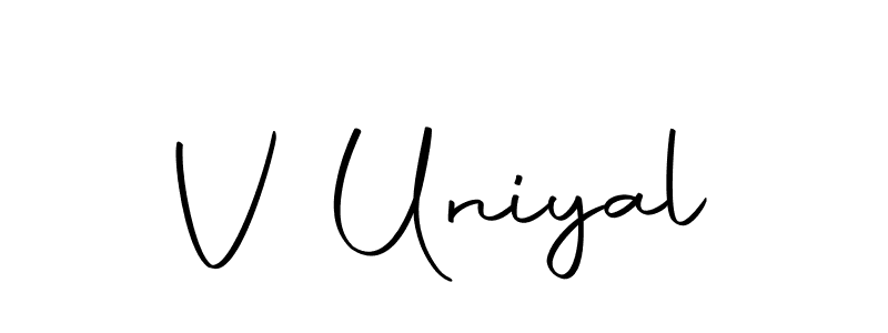 Make a beautiful signature design for name V Uniyal. Use this online signature maker to create a handwritten signature for free. V Uniyal signature style 10 images and pictures png