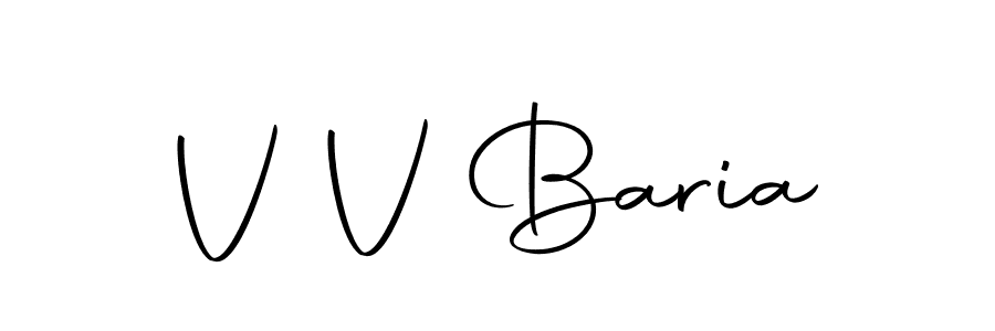 The best way (Autography-DOLnW) to make a short signature is to pick only two or three words in your name. The name V V Baria include a total of six letters. For converting this name. V V Baria signature style 10 images and pictures png