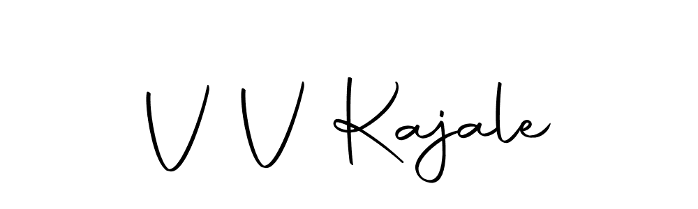 Create a beautiful signature design for name V V Kajale. With this signature (Autography-DOLnW) fonts, you can make a handwritten signature for free. V V Kajale signature style 10 images and pictures png