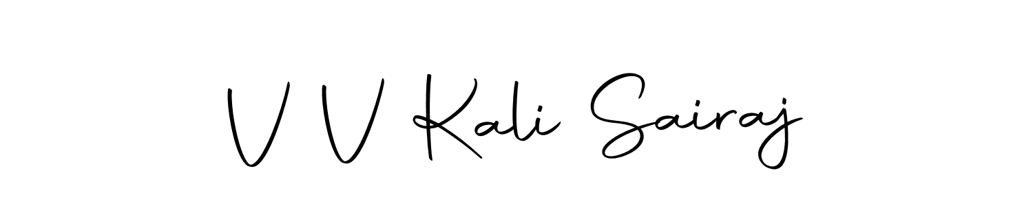 Use a signature maker to create a handwritten signature online. With this signature software, you can design (Autography-DOLnW) your own signature for name V V Kali Sairaj. V V Kali Sairaj signature style 10 images and pictures png