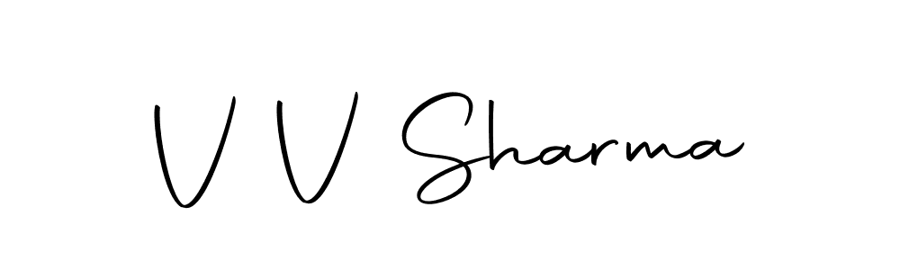Create a beautiful signature design for name V V Sharma. With this signature (Autography-DOLnW) fonts, you can make a handwritten signature for free. V V Sharma signature style 10 images and pictures png