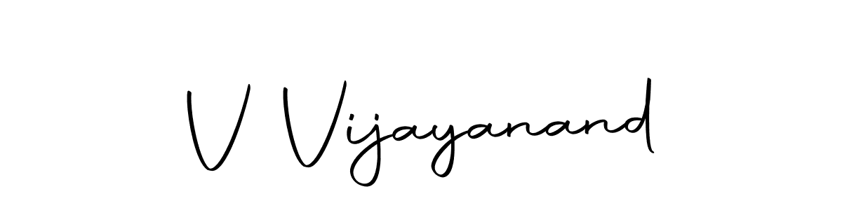 Make a beautiful signature design for name V Vijayanand. With this signature (Autography-DOLnW) style, you can create a handwritten signature for free. V Vijayanand signature style 10 images and pictures png