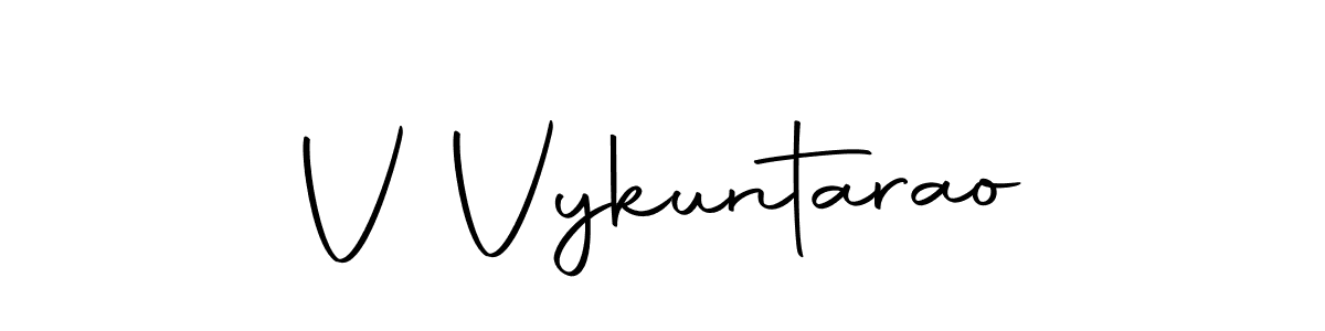 You should practise on your own different ways (Autography-DOLnW) to write your name (V Vykuntarao) in signature. don't let someone else do it for you. V Vykuntarao signature style 10 images and pictures png