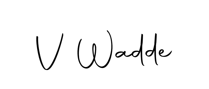 V Wadde stylish signature style. Best Handwritten Sign (Autography-DOLnW) for my name. Handwritten Signature Collection Ideas for my name V Wadde. V Wadde signature style 10 images and pictures png