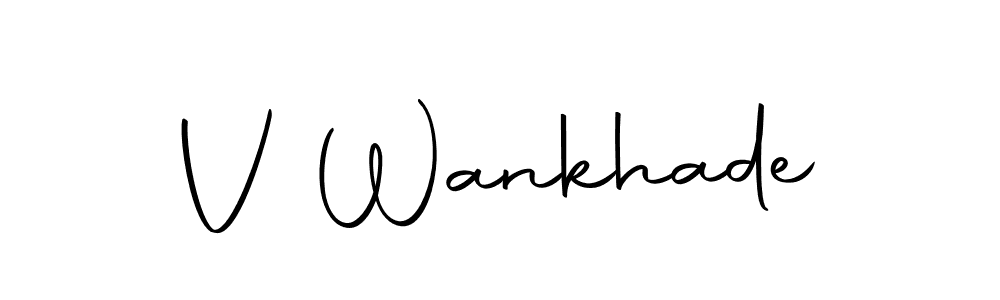 Make a beautiful signature design for name V Wankhade. With this signature (Autography-DOLnW) style, you can create a handwritten signature for free. V Wankhade signature style 10 images and pictures png